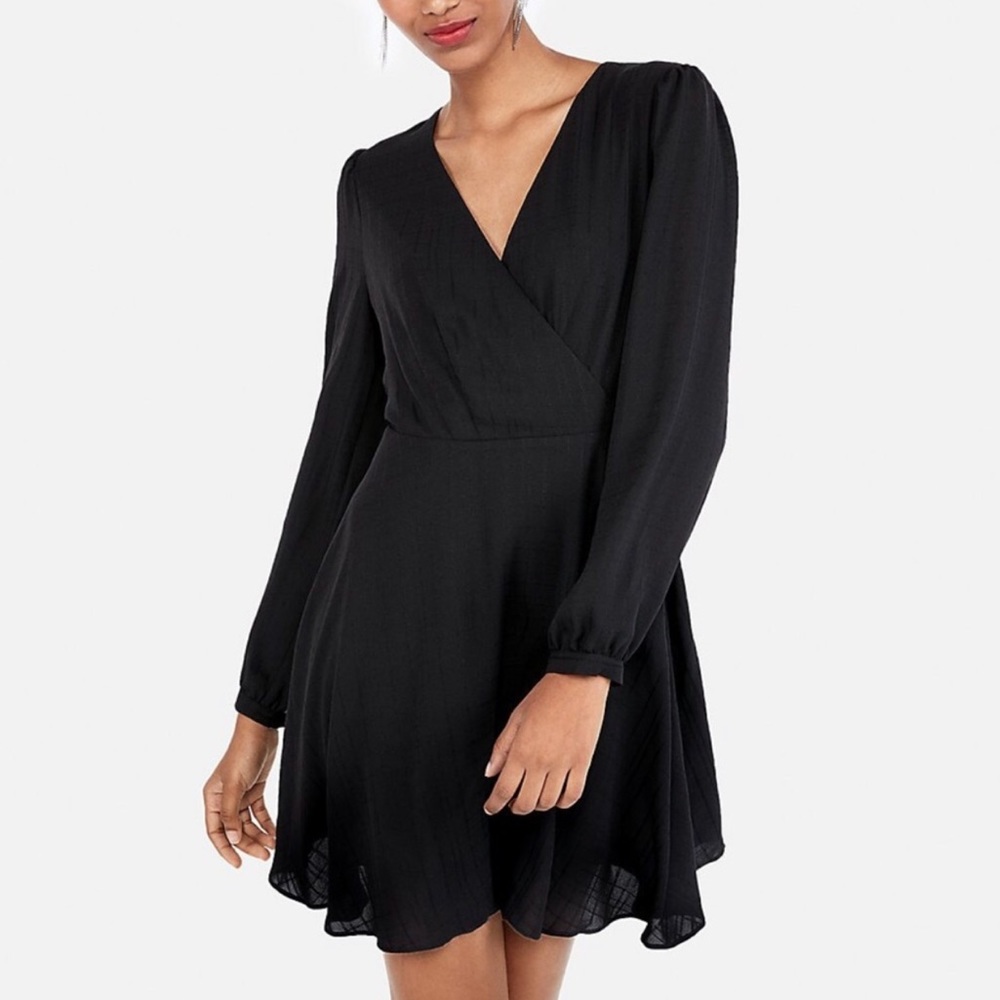 Express Long Sleeve Mini Dress Black Size Small